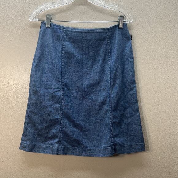 Moschino Jeans Mini Skirt High Rise Side Slit SZ 28 / 6 Quiet Luxury Western Y2K - Picture 7 of 7